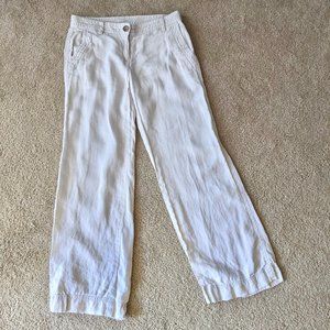 Land's End Cotton Linen Wide Leg Pant